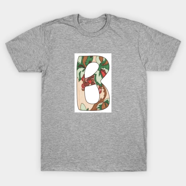 Initial B #1 T-Shirt by ErinBrieArt